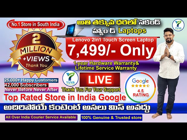 Thank You For 2Million Views |2 in 1 touch Laptop 7,499/-Only |5500+ reviews in google Live Stream
