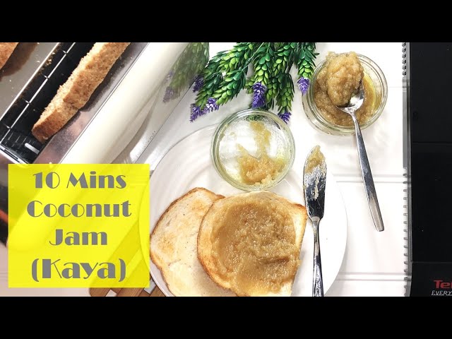 Easy Coconut Jam (Kaya) | 3 Ingredients 10 Mins | Cara Senang Membuat Seri Kaya | 椰子酱 | 咖椰醬 | 香兰加椰
