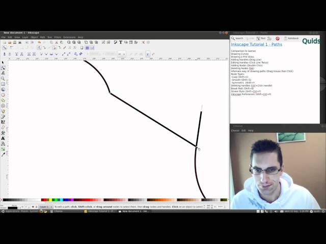 Inkscape Tutorial 1 - How to Draw Paths