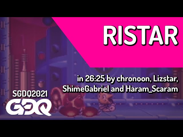 Ristar by chronoon, Lizstar, ShimeGabriel, Haram_Scaram in29:07- Summer Games Done Quick 2021 Online