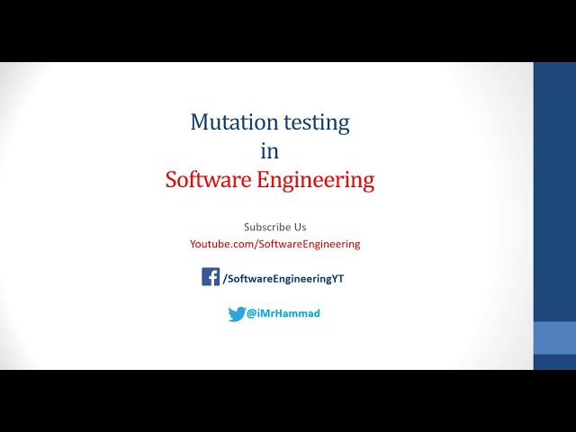 What is Mutation Testing in Software Engineering Hindi Urdu [Full Details]