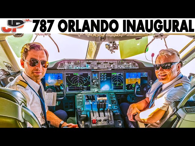 Norse Cockpit Boeing 787 Inaugural Flight to Orlando