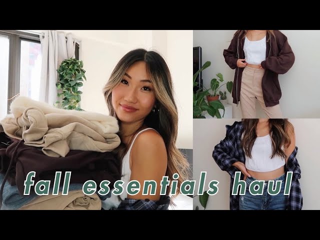FALL ESSENTIAL OUTFITS HAUL ft. PLT | basic pieces for fall!