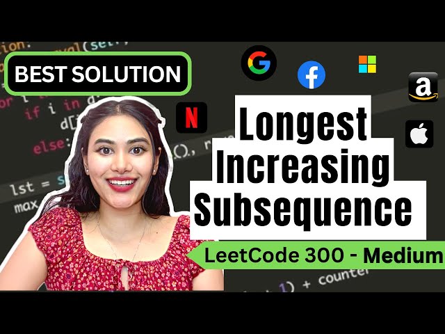 Longest Increasing Subsequence - LeetCode 300 - Python - O(nlog(n))