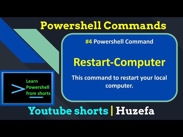 #4 Restart-Computer | Powershell Commands | Huzefa