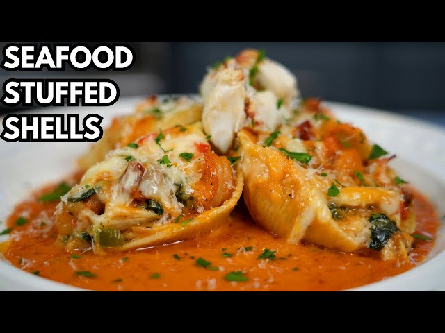 This Is My New Favorite Seafood Pasta Recipe! (Crab & Shrimp Stuffed Shells)