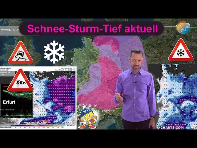 Schneesturm-Tief aktuell! Markanter Wintereinbruch & Frost! Aktuelle Wettervorhersage 08.-14.12.2022