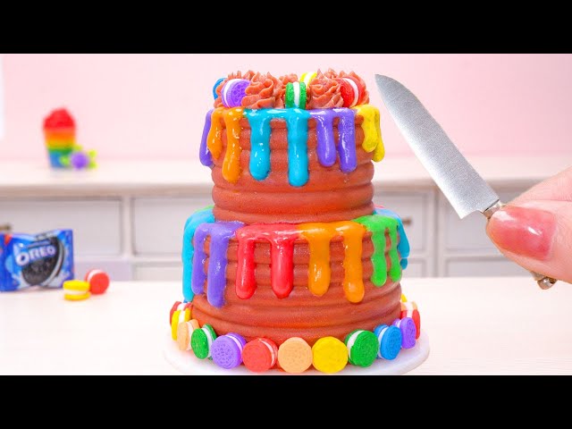 Rainbow Or Chocolate 🍫🌈 1000+ Satisfying Miniature Rainbow Chocolate Cake Decorating | Tiny Cakes