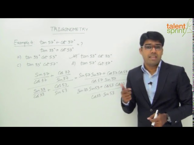 Trigonometry | Example - 4 | Quantitative Aptitude | TalentSprint Aptitude Prep