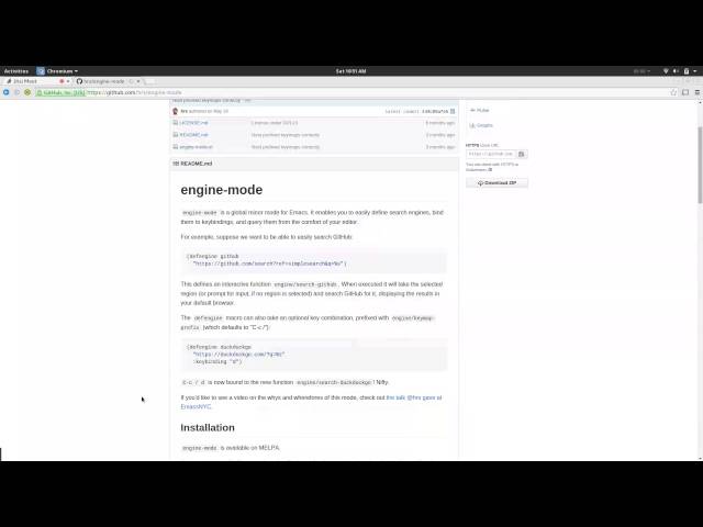 EmacsConf 2015 Lightning Talk - Engine-mode