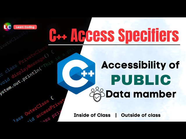 C++ Public Access Specifier | Learn Coding