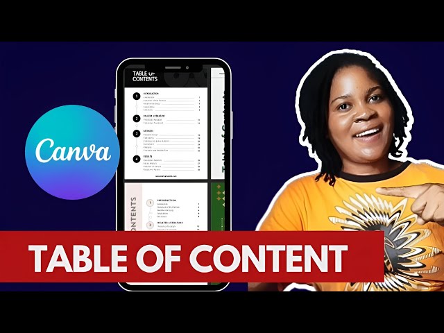How To Add Table of Content In Your eBook In Canva Mobile App.