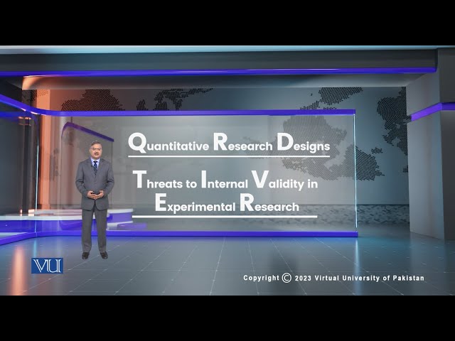 Quantitative Research Designs: Threats to Internal Validity Experimental Research | EDU407_Topic133