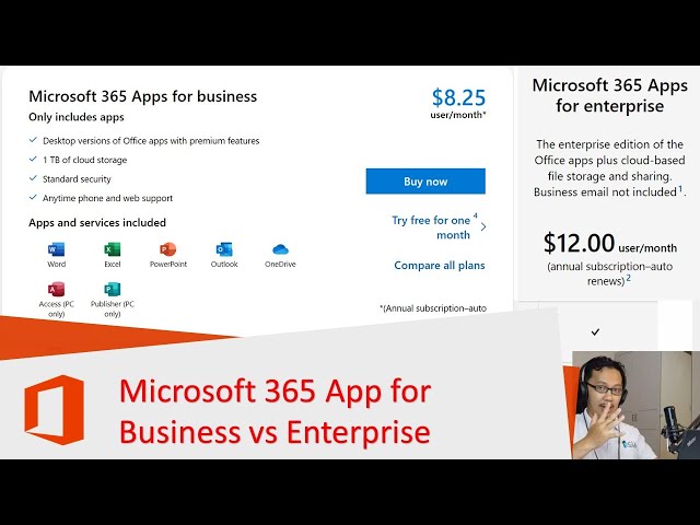 Perbandingan Microsoft 365 Apps for Business dengan Microsoft 365 Apps for Enterprise