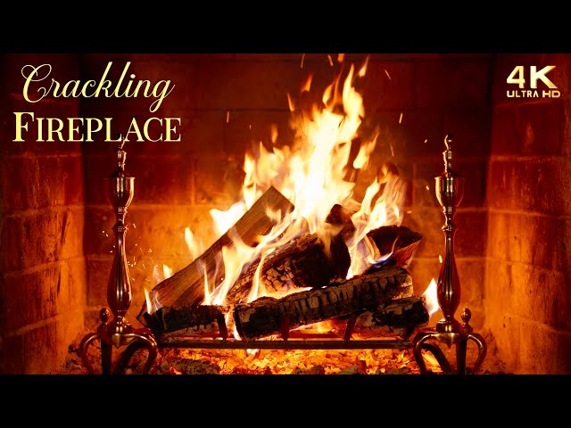 🔥 Beautiful Christmas Fireplace 🔥 Crackling Christmas Fireplace Ambience 4K
