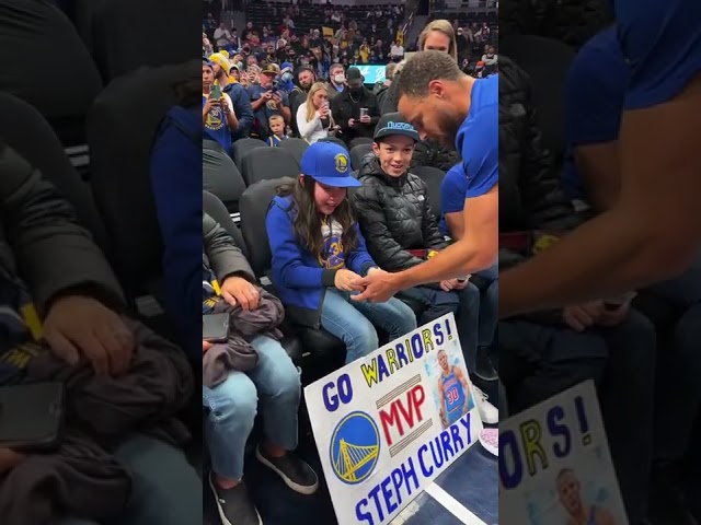 Steph Curry Makes Young Fan's Day 💙💛