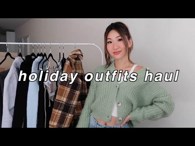 COMFY AND CUTE HOLIDAY OUTFITS HAUL 💚 |  PRINCESS POLLY HOLIDAY HAUL