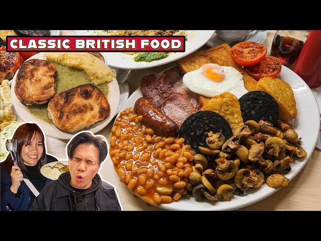 Is this London's Best English Breakfast? | British Food Tour ft. Jellied Eels and Greggs!