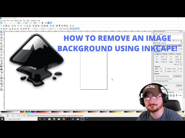 How to remove the background from an image using Inkscape