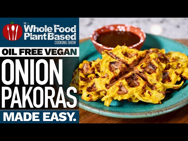 OIL-FREE VEGAN ONION PAKORAS 🧅 Quick and delicious recipe!