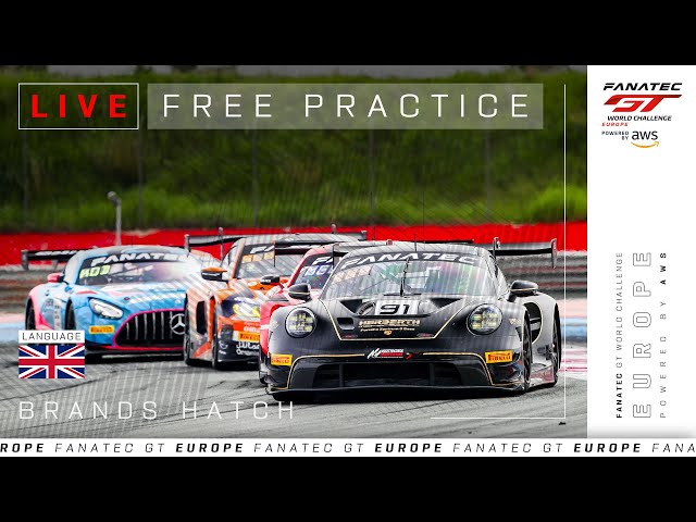 LIVE | Free Practice | Brands Hatch | Fanatec GT Europe 2024 (English)