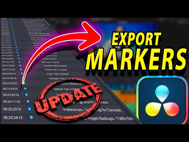 🚨 UPDATED 2024 🚨 How to Export MARKERS in DaVinci Resolve 18.6.5  (& Make YouTube Chapters)