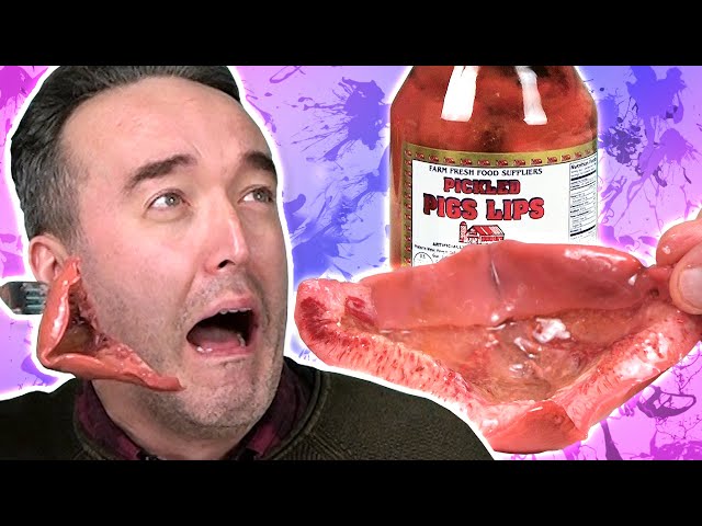 Irish People Try More Weird Pickled Foods (Turkey Gizzards, Pickled Pigs Lips)