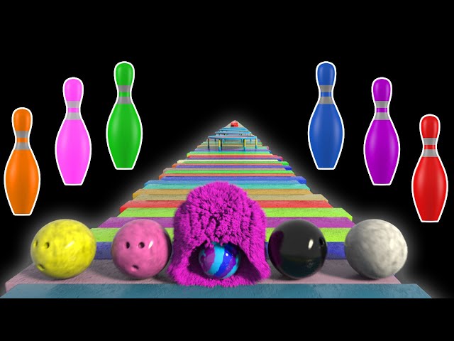 Kinetic Sand Carnival: Bowling Ball Fun with Fruits & Shapes! 🎪🍇 Binkie TV