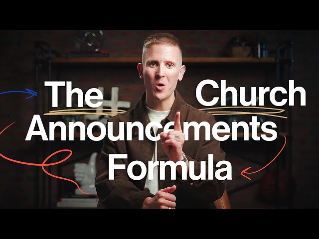 RULES For Church Announcements You Should Follow