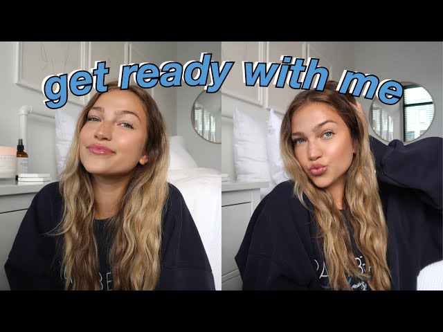 get ready with me: makeup + hair, trying out new products | maddie cidlik