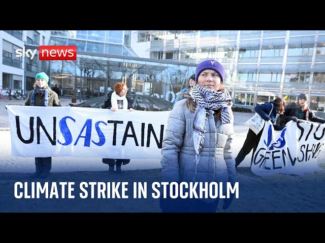 Watch Global climate strike by Fridays for Future in Stockholm with Greta Thunberg attending