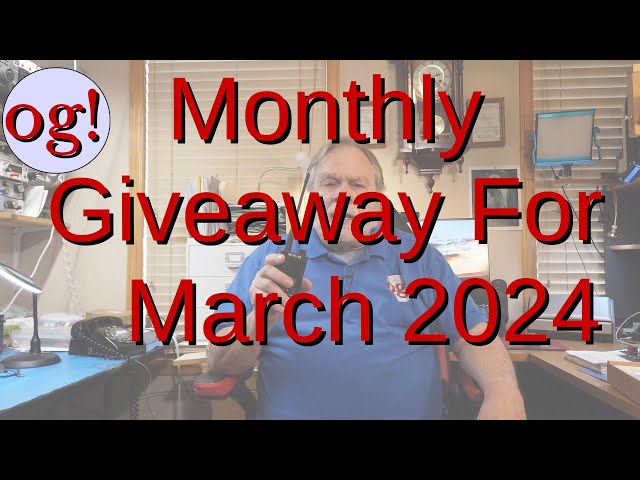 Monthly Giveaway For March 2024