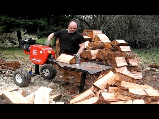 EXTREME Fastest Modern Firewood Processing Machine, Amazing Homemade Log Splitter Wood Processor