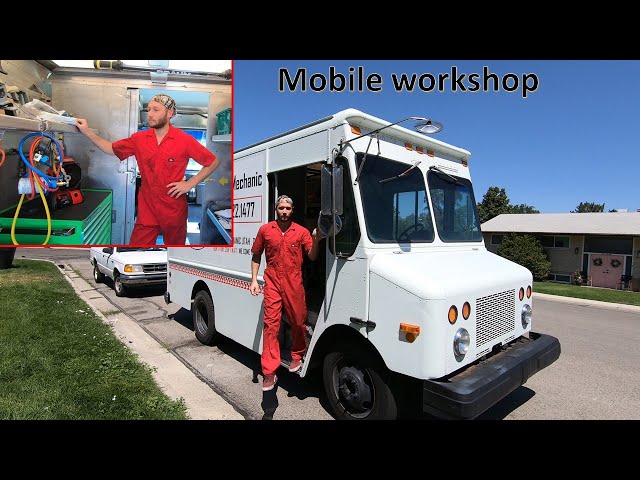 Mobile mechanic Mail truck workshop tour! Full detailed tour. Whats inside?