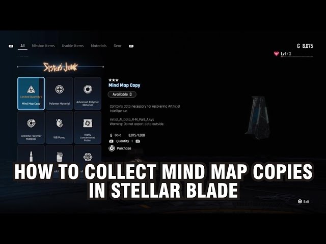 How to collect Mind Map Copies in Stellar Blade