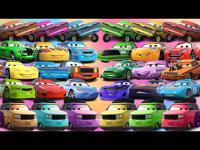 Looking For Disney Pixar Cars Lightning Mcqueen, John Lassetire, Bubba Wheelhouse, Brick Yardley