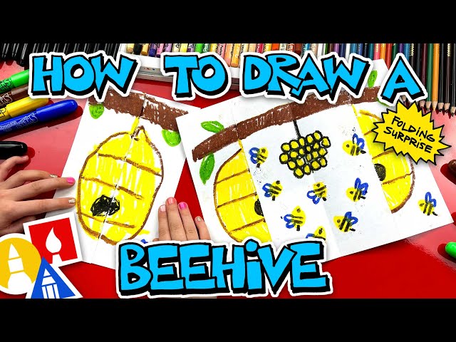 How To Draw A Beehive Bees Honeycomb - Folding Surprise