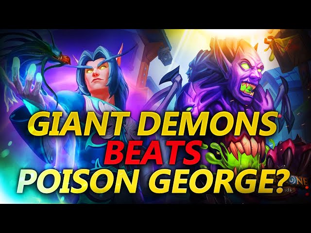Giant Demons Beats Poison George? | Hearthstone Battlegrounds Gameplay | Patch 21.4 | bofur_hs