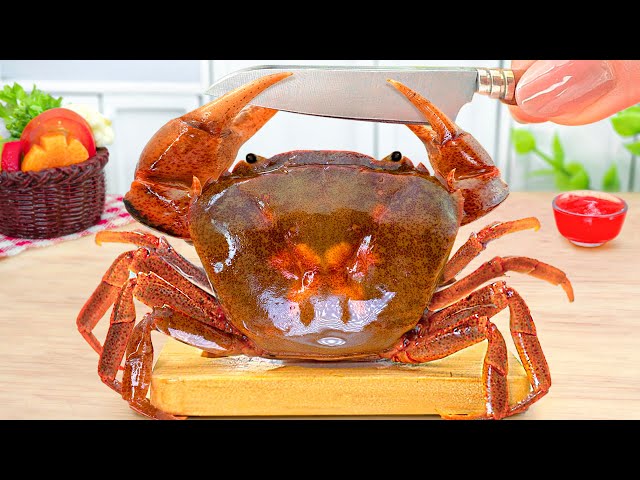 So Yummy Miniature Crab Bisque Recipe In Tiny Kitchen 🦀 Delicious Crab Soup Tutorial (ASMR Cooking)