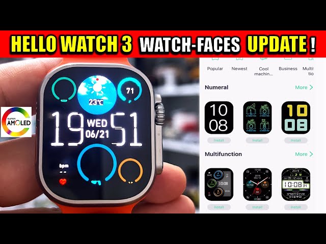 "HELLO WATCH 3" new Firmware Watch-Face UPDATE!