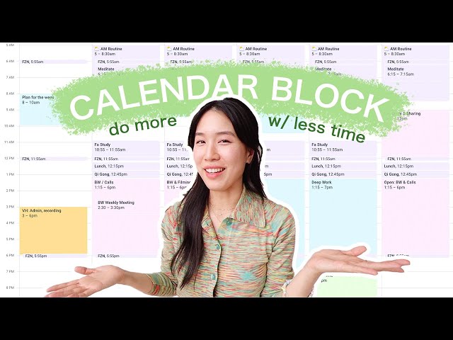 how I organize my calendar 🎨 simple systems for success & slow productivity