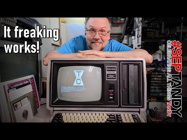 The left-for-dead TRS-80 Model II is finally repaired and working!