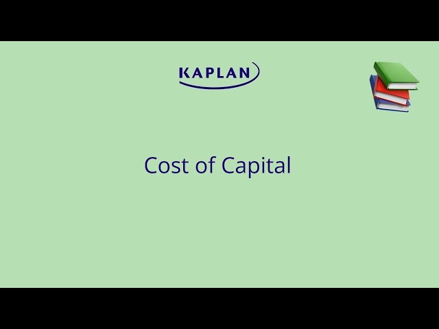 Cost of Capital (WACC)