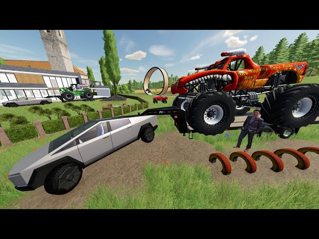Billionaire Turns Cybertruck into Monster Truck | Farming Simulator 22