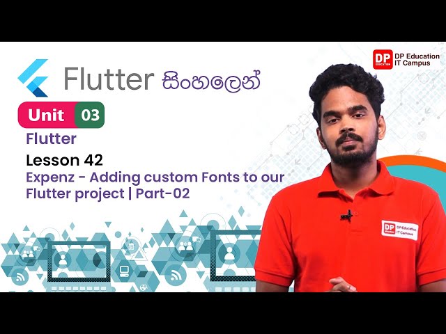 Unit 03 | Lesson 42 | Expenz - Adding custom Fonts to our Flutter project | Part-02 | Flutter