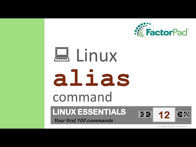 Linux alias command summary with examples