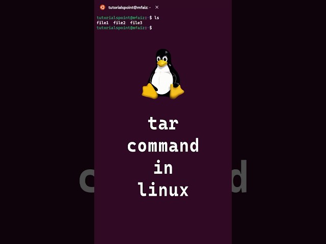 10/10 Basic Linux Commands | tar command in linux #shorts #linux #linuxcommands