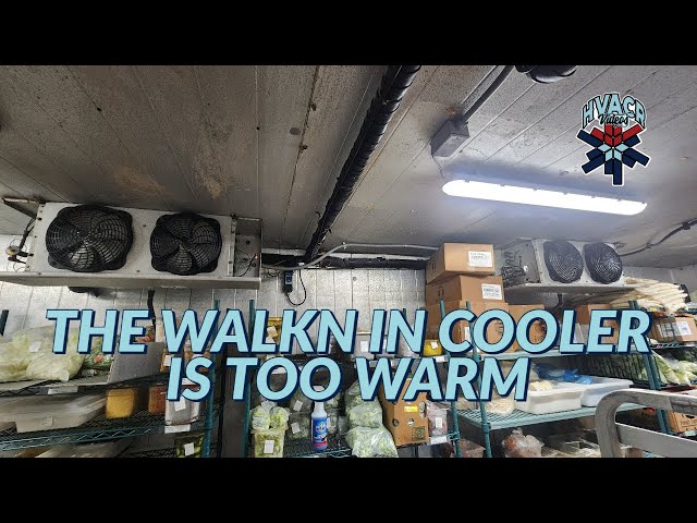 THE WALK IN COOLER IS TOO WARM AND THE HEALTH INSPECTOR IS HERE....