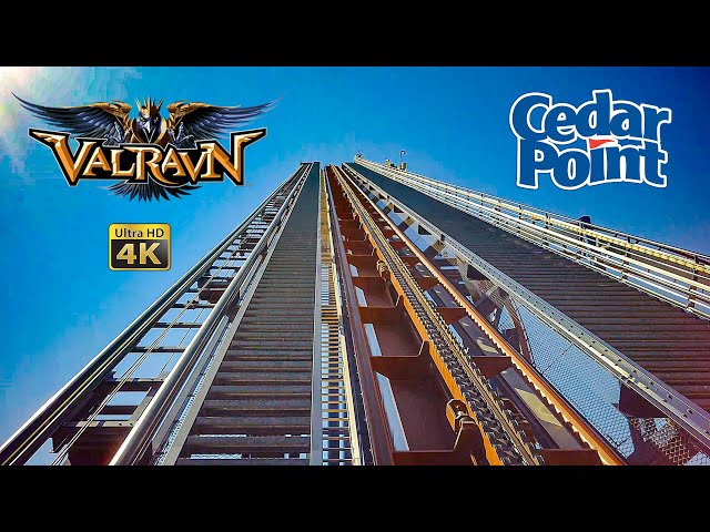 2022 Valravn Dive Roller Coaster On Ride Front Row 4k POV Cedar Point