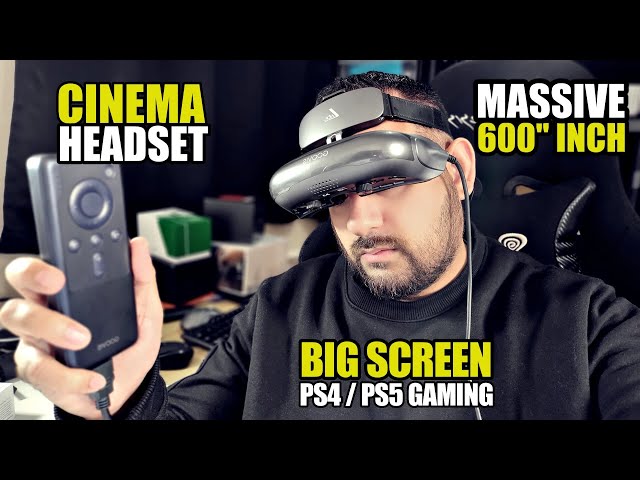 GOOVIS Lite S - Massive 600" Portable 3D Cinema Headset - Big Screen PS5/PS4 Gaming!